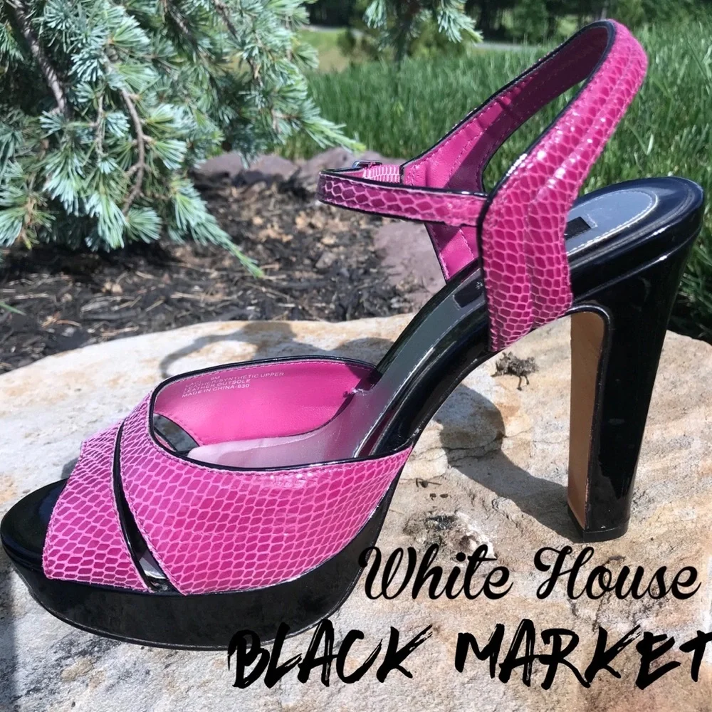 WHBM purple snakeskin print platform heels 🎁🎁
